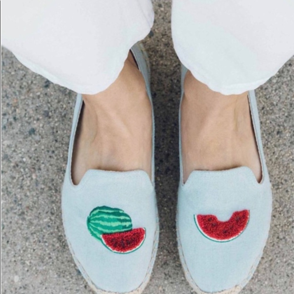 Soludos Sz 7 Watermelon Espadrilles Slip On